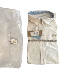 Equine Couture White Blue Floral Kingsley Sport Shirt Long Sleeve XXXL Ladies